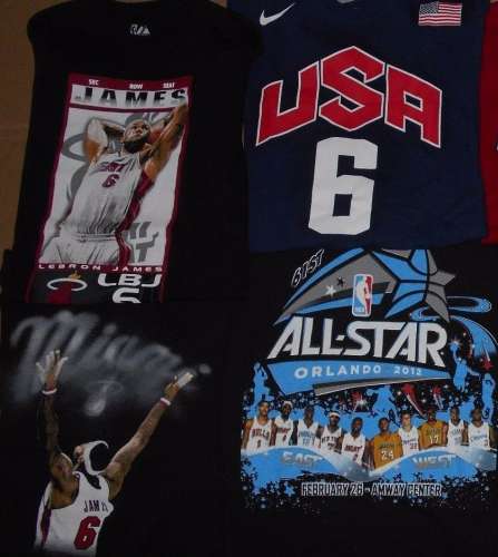 Lot 8 Lebron Jordan Nike Adidas Basketball Theme Mens T-Shirts Small READ MINTY Mens Clothing Deals